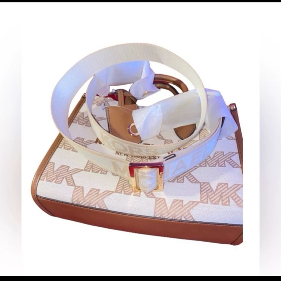 Michael Kors Mirella Small Logo Jacquard Crossbody Bag - Picture 2 of 6